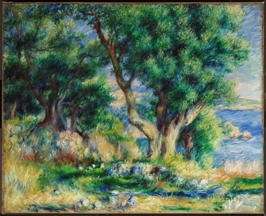 Landschap aan de kust, nabij Menton - Pierre-Auguste Renoir