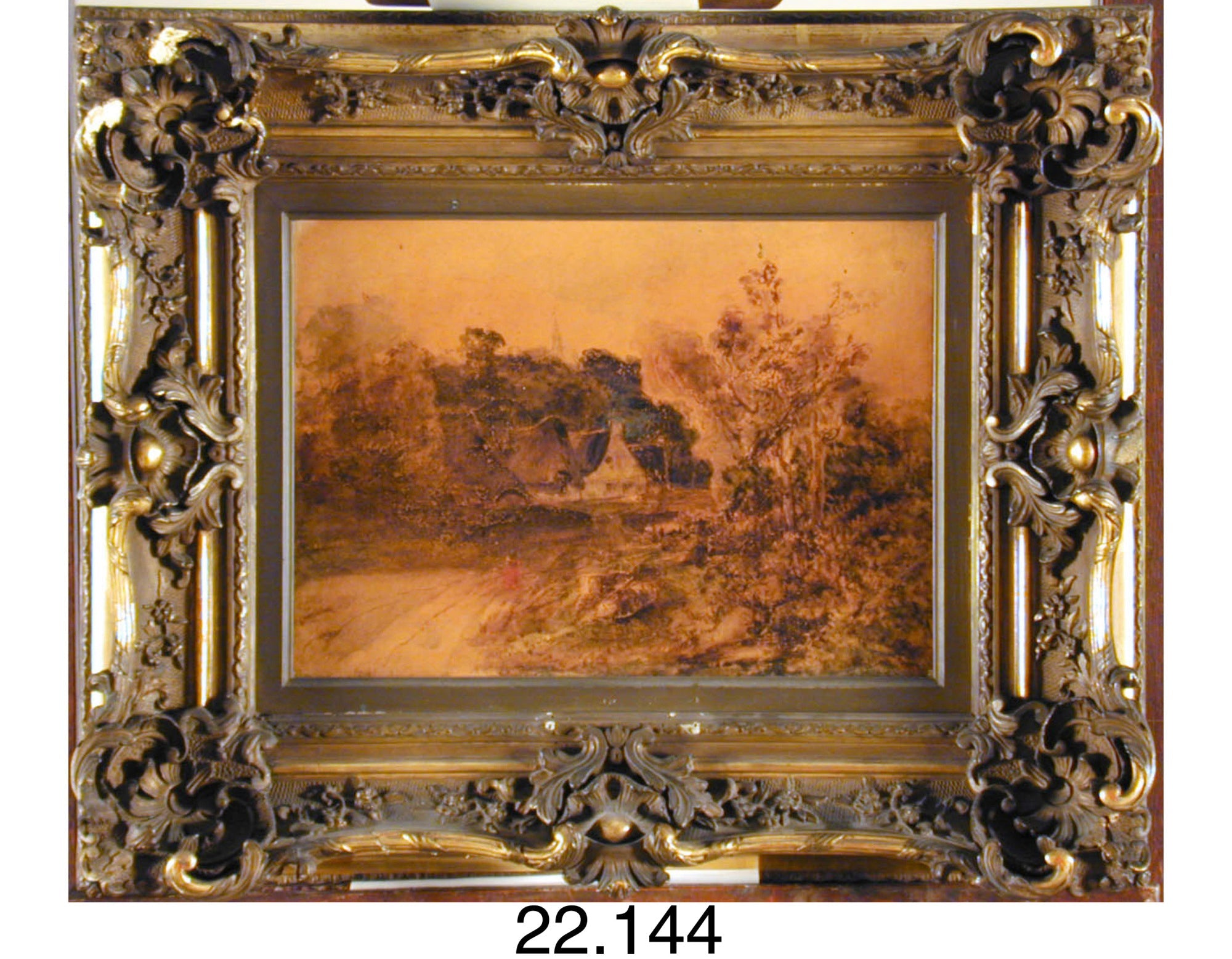 Paysage - Théodore Rousseau image 1 reproduction artisanale de tableau