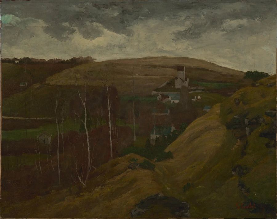 Gebogen landschap - Gustave Courbet