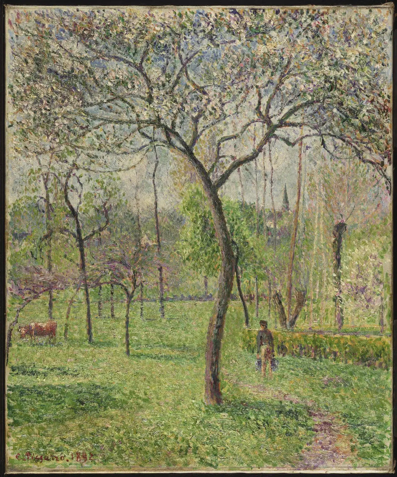 Landschap (Boomgaard) - Camille Pissarro