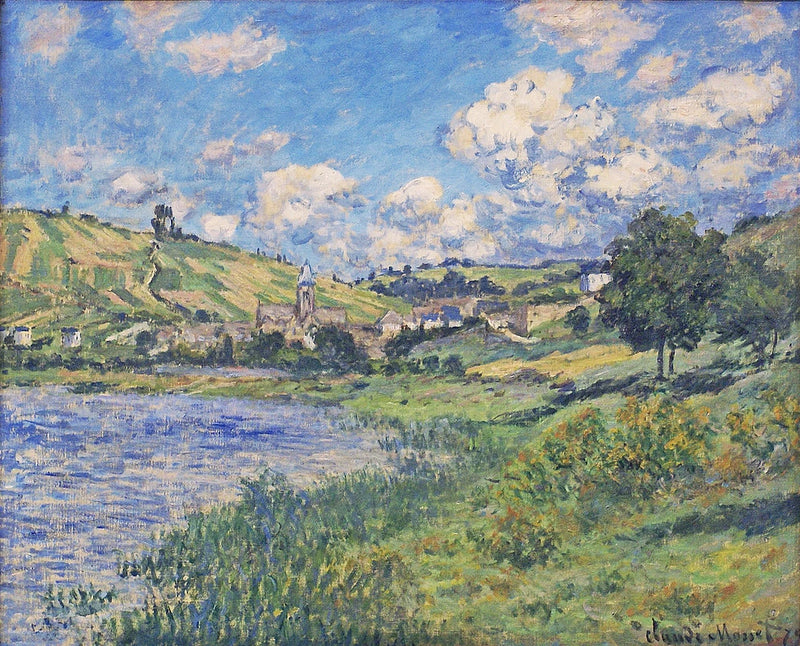 Landschap. Vétheuil W526 - Claude Monet