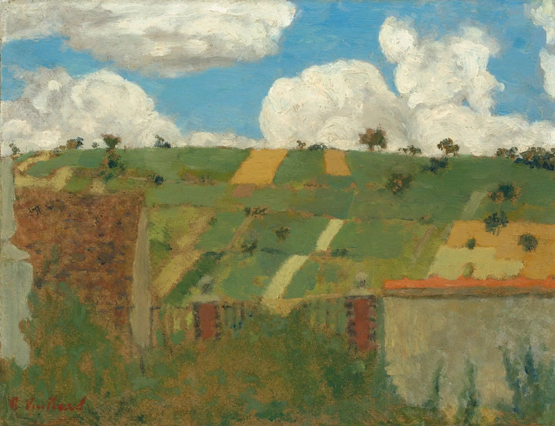 Landschap, Villeneuve-sur-Yonne - Édouard Vuillard