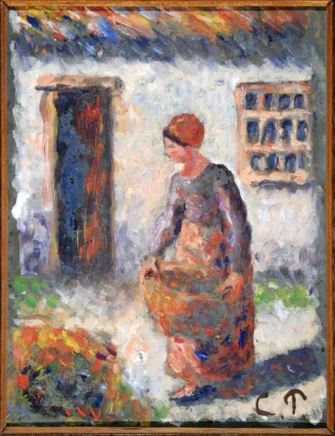 Boerin op de manier - Camille Pissarro