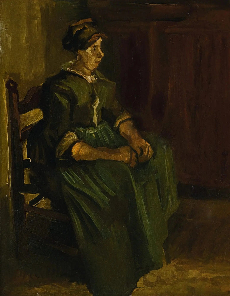 Boerin zittend op een stoel - Vincent van Gogh