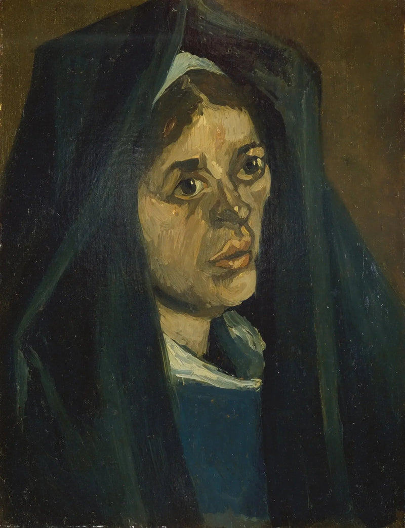 Boerin met groene sjaal - Vincent van Gogh