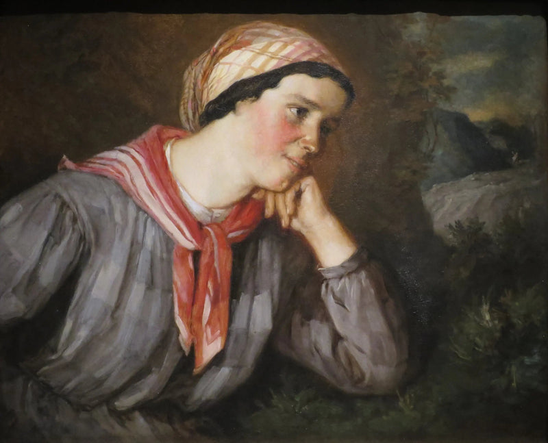Landelijke vrouw met madras - Gustave Courbet