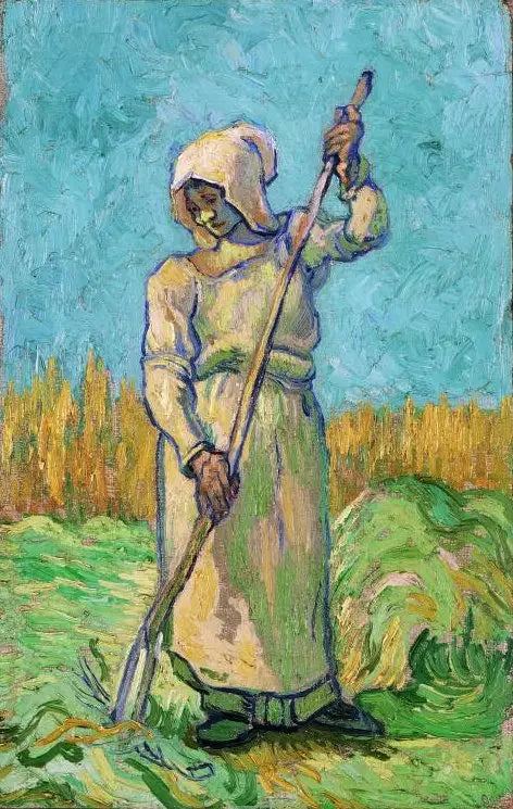 Boerin met een hark (naar Millet) - Vincent van Gogh