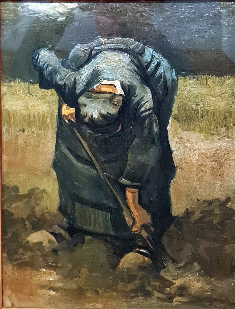 Boerin aan het spitten - Vincent van Gogh