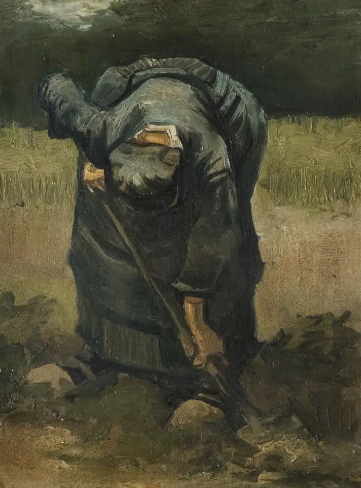 Boerin aan het spitten - Vincent van Gogh