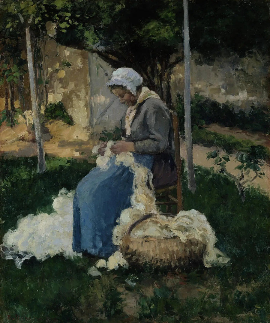 Boerin die wol ontwart - Camille Pissarro