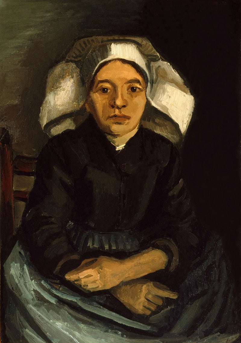 Boerin, halffiguur, zittend - Vincent van Gogh