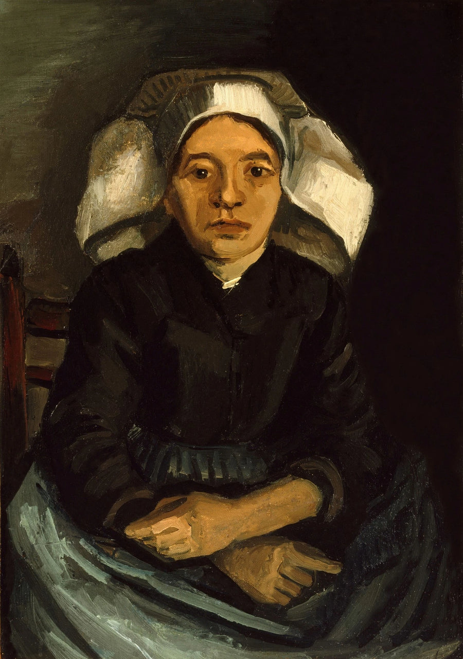 Boerin, halffiguur, zittend - Vincent van Gogh