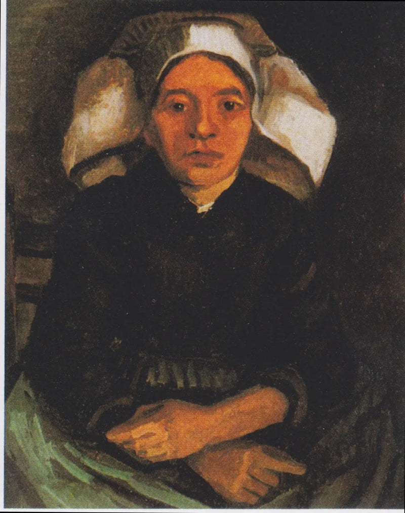 Boerin, halffiguur, zittend - Vincent van Gogh