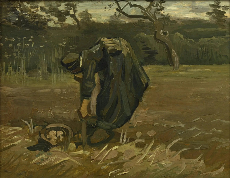Boerin die aardappelen opgraaft - Vincent van Gogh