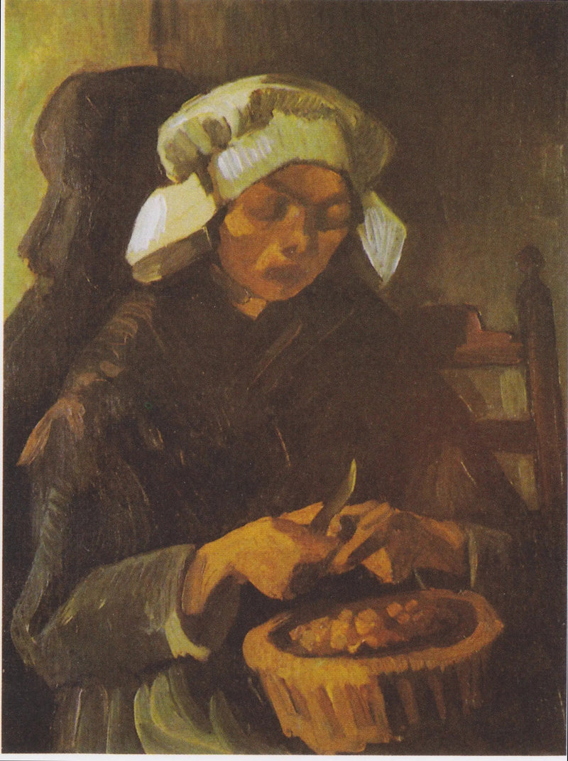 Boerin die aardappelen schilt - Vincent van Gogh