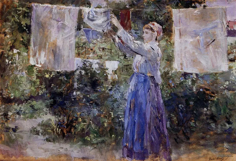 Boerin met waslijn - Berthe Morisot