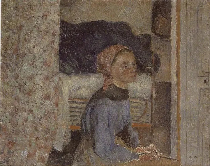 Paysanne, intérieure - Camille Pissarro image 1 reproduction de peinture à l’huile