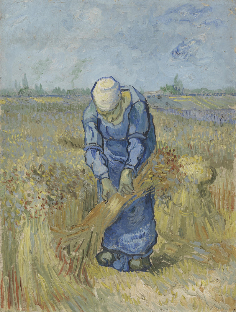 Boerin bindt schoven (naar Millet) - Vincent van Gogh