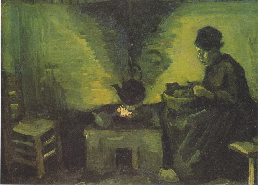 Boerin bij de haard - Vincent van Gogh