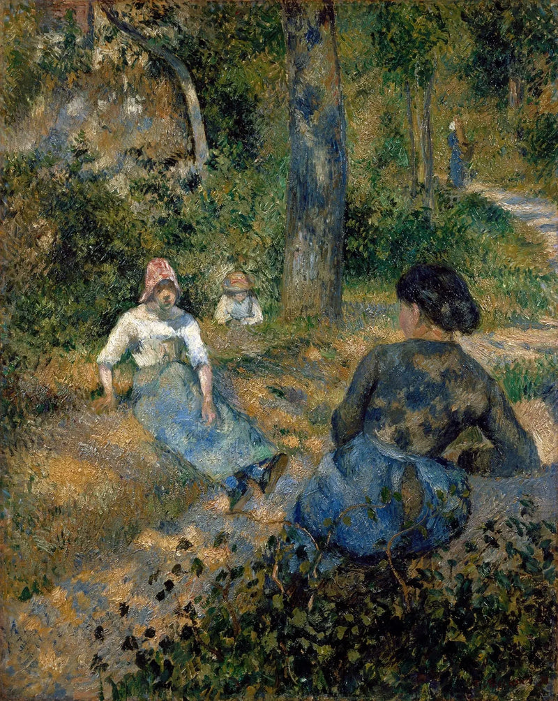 Boerenvrouwen in rust - Camille Pissarro
