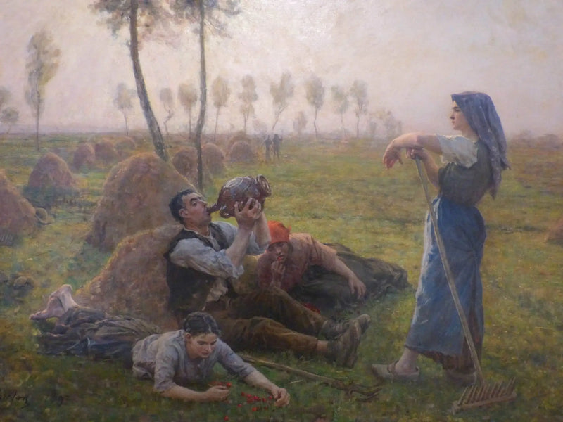Boeren in rust - Jules Breton