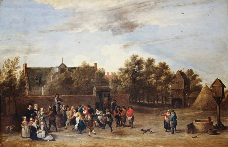 Dansende boeren voor een boerderij - David Teniers de Jonge

Source:
Paysans dansant devant une maison de campagne - David Teniers le Jeune