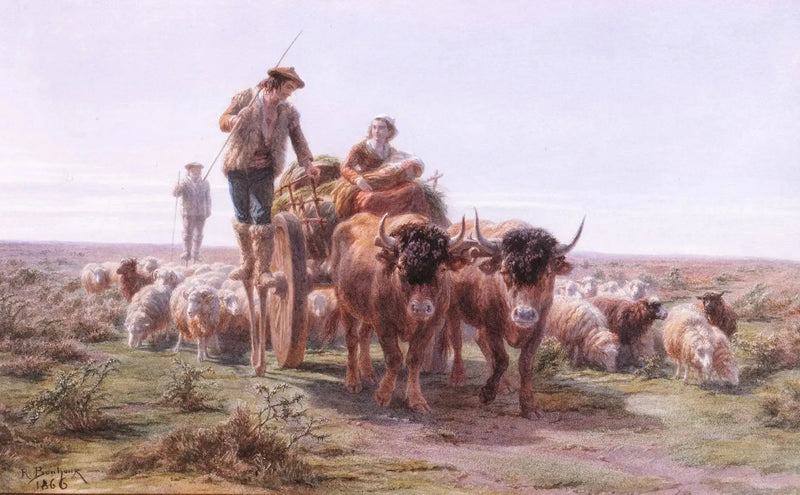 Landelijke boeren uit Paysans die naar de markt gaan - Rosa Bonheur