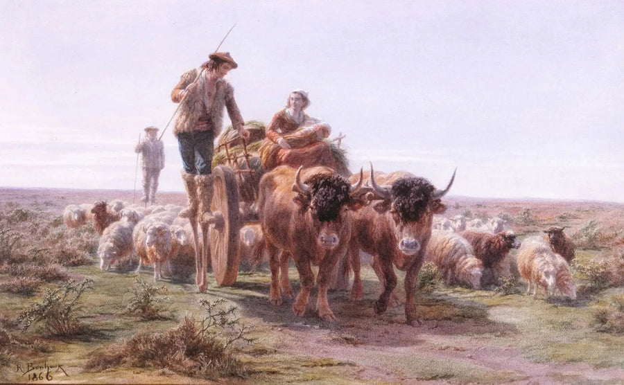 Landelijke boeren uit Paysans die naar de markt gaan - Rosa Bonheur