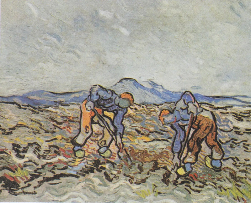 Boeren die aardappelen oogsten - Vincent van Gogh