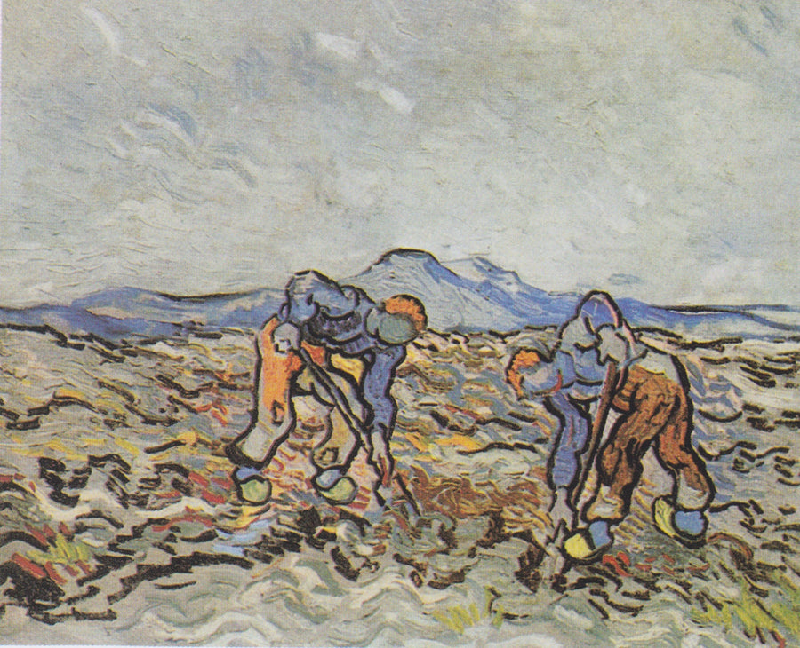 Boeren die aardappelen oogsten - Vincent van Gogh