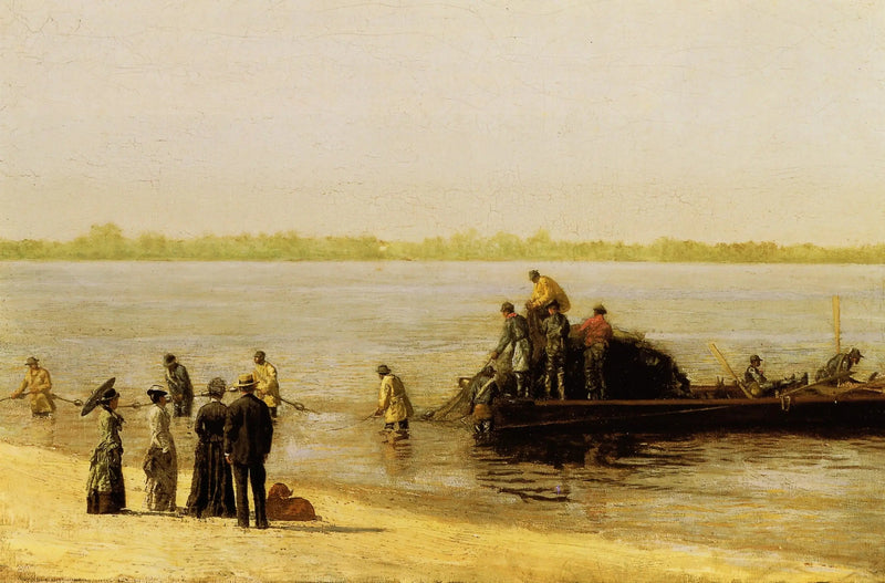 Vangst op de aal in Gloucester aan de rivier de Delaware - Thomas Eakins

Source:
Pêche à l'alose à Gloucester sur le fleuve Delaware - Thomas Eakins