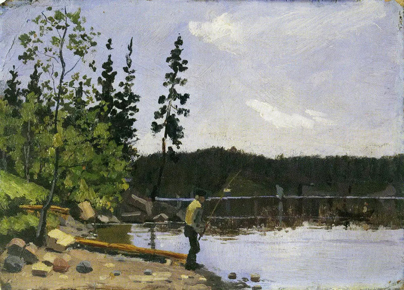 Vissers bij het water - Edvard Munch