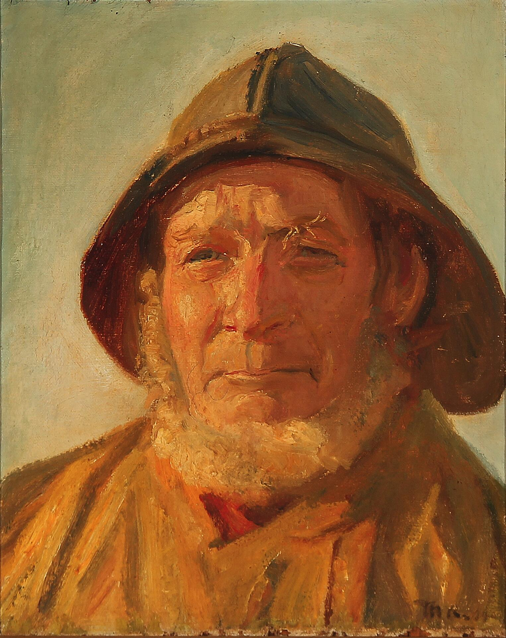 Pêcheur sous le soleil de l'après-midi. - Michael Peter Ancher image 1 reproduction de peinture à l’huile