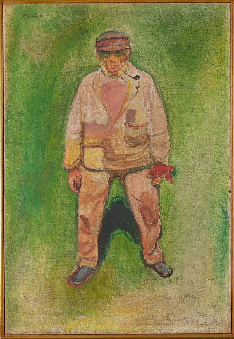 Vissers op een groene weide - Edvard Munch