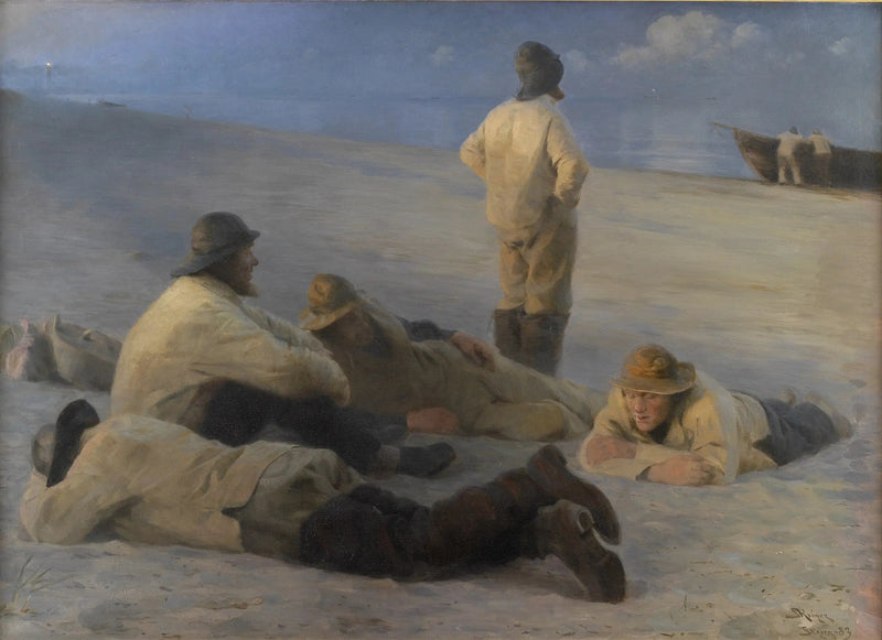 Vissers op het strand van Skagen - Peder Severin Krøyer
