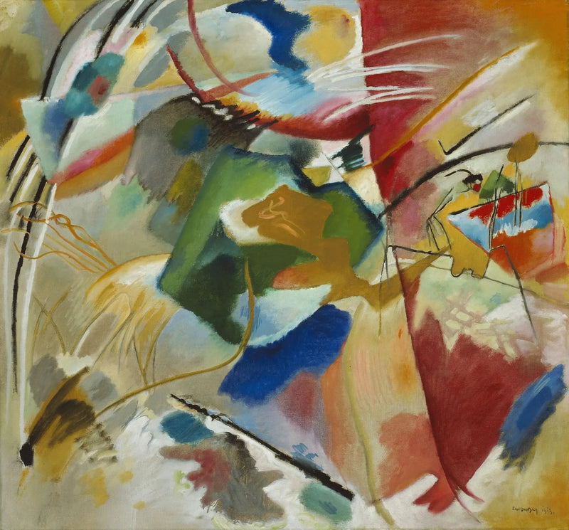 Schilderij met groene centrum - Vassily Kandinsky