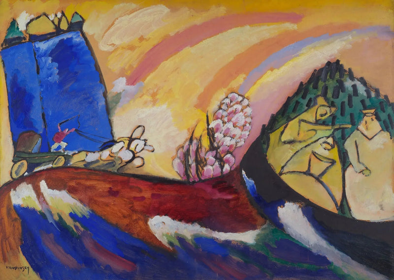 Schilderij met Troïka - Vassily Kandinsky