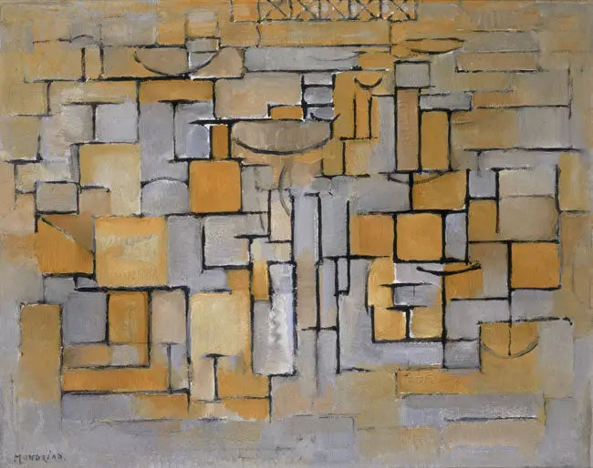 Reproduction du tableau « Peinture n° II - Piet Mondrian » par Alpha Reproduction en peinture à l’huile