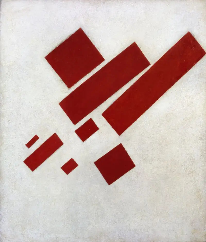 Suprematisme schilderij: acht rode rechthoeken - Kazimir Malevich