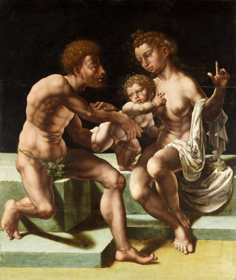 Pélée en Thetis met de jonge Achilles. - Jan Gossaert