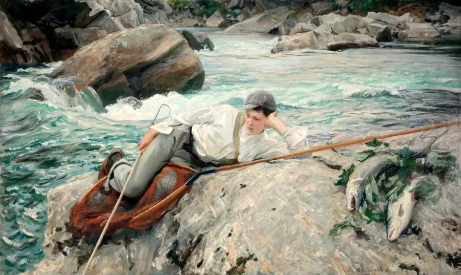 Tijdens zijn vakantie, Noorwegen - John Singer Sargent