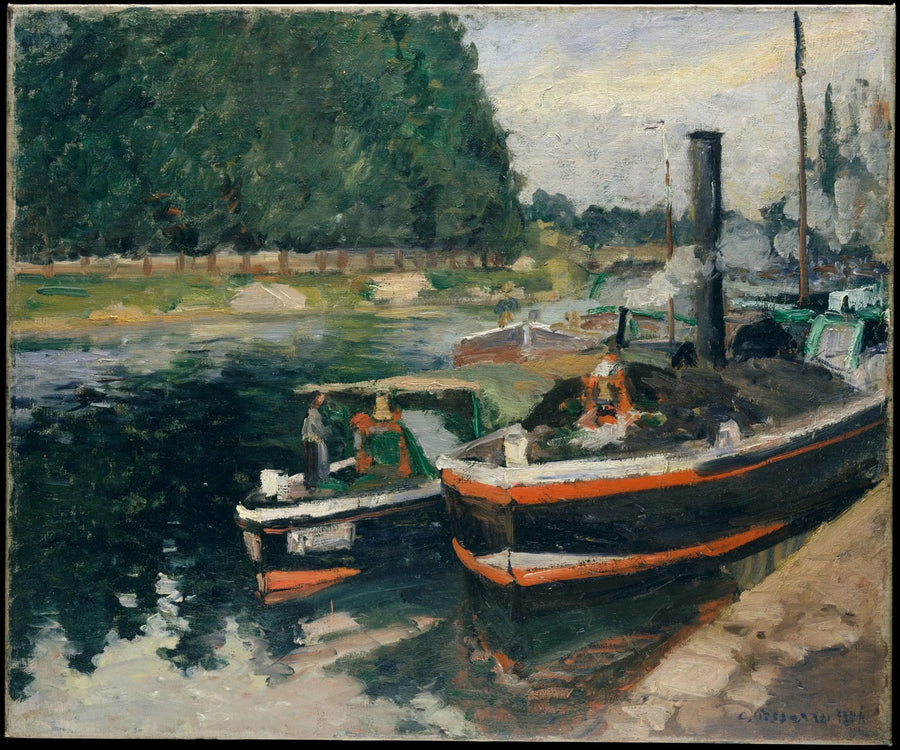 Boten in Pontoise - Camille Pissarro