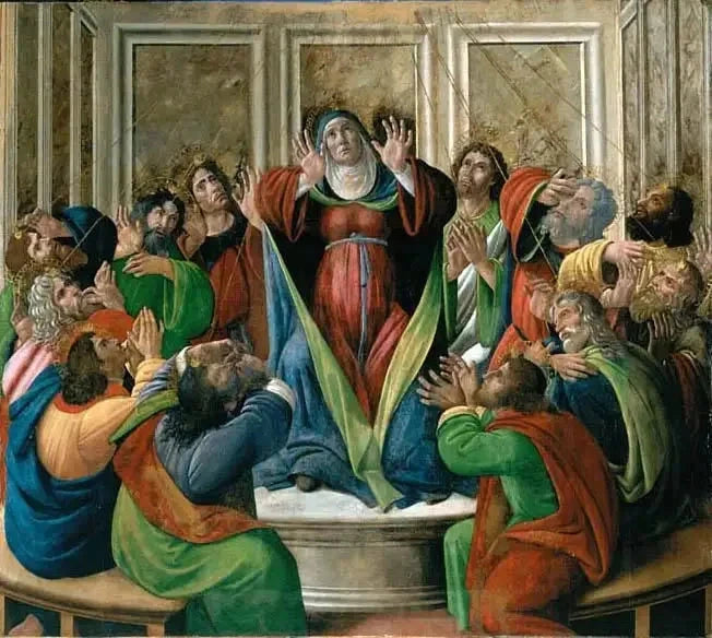 De afdaling van de Heilige Geest, circa 1495-1505 - Botticelli en werkplaats