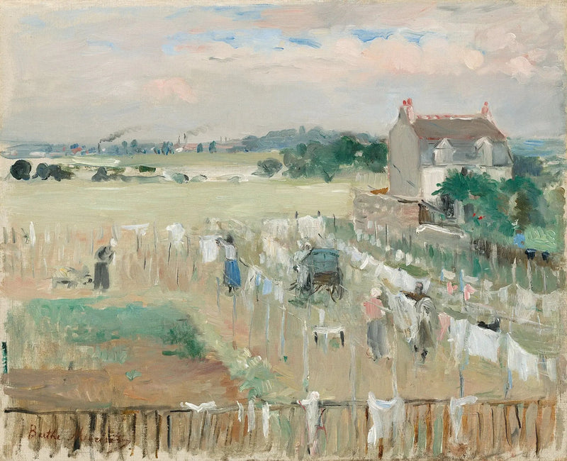 Percher van wasvrouwen - Berthe Morisot