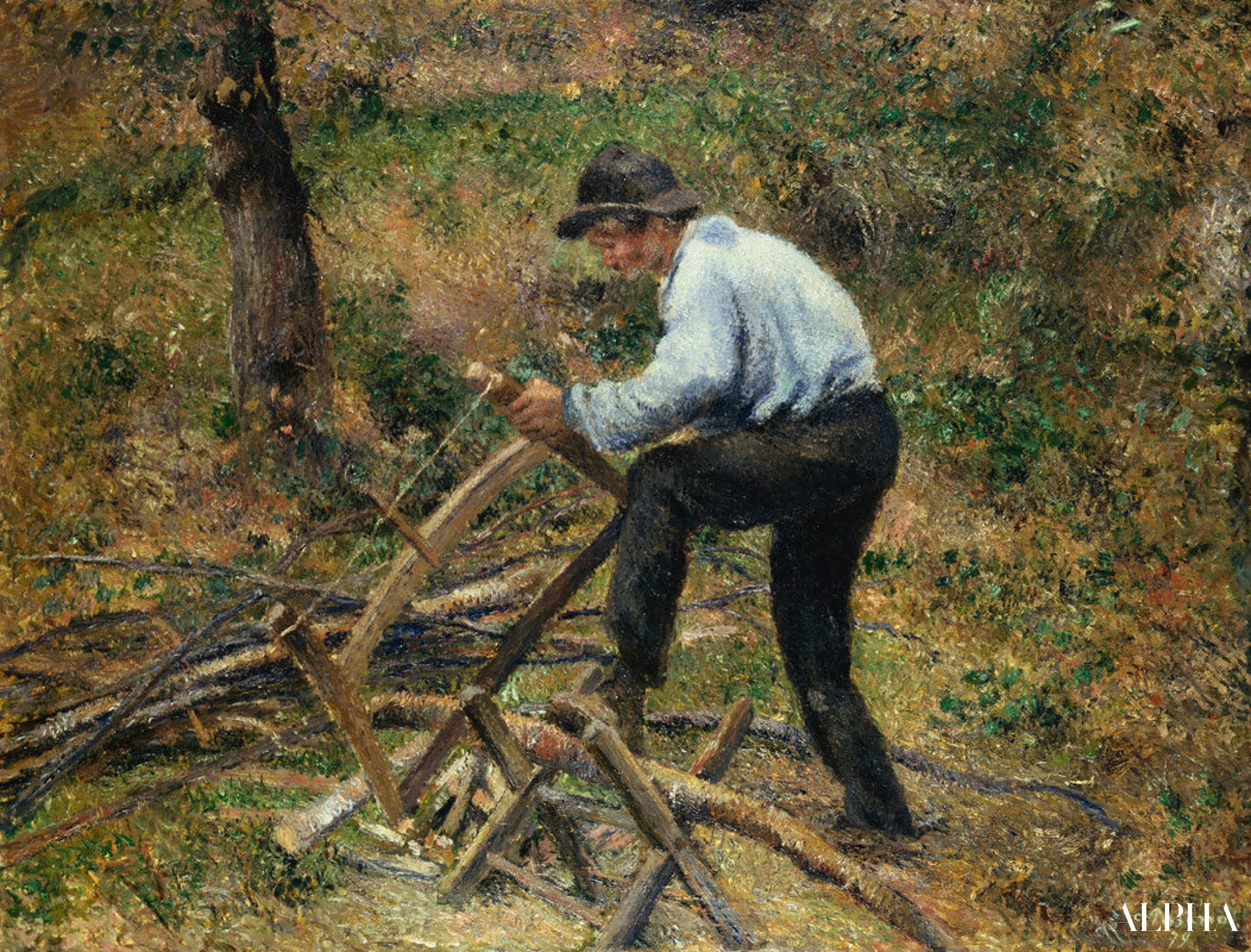 Vader Melonbeim van de houtzagen - Camille Pissarro - Reproducties van schilderijen en hoogwaardige schilderijen