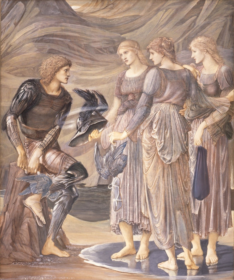 Perzé en de nimfen van de zee (De bewapening van Perzé) - Edward Burne-Jones
