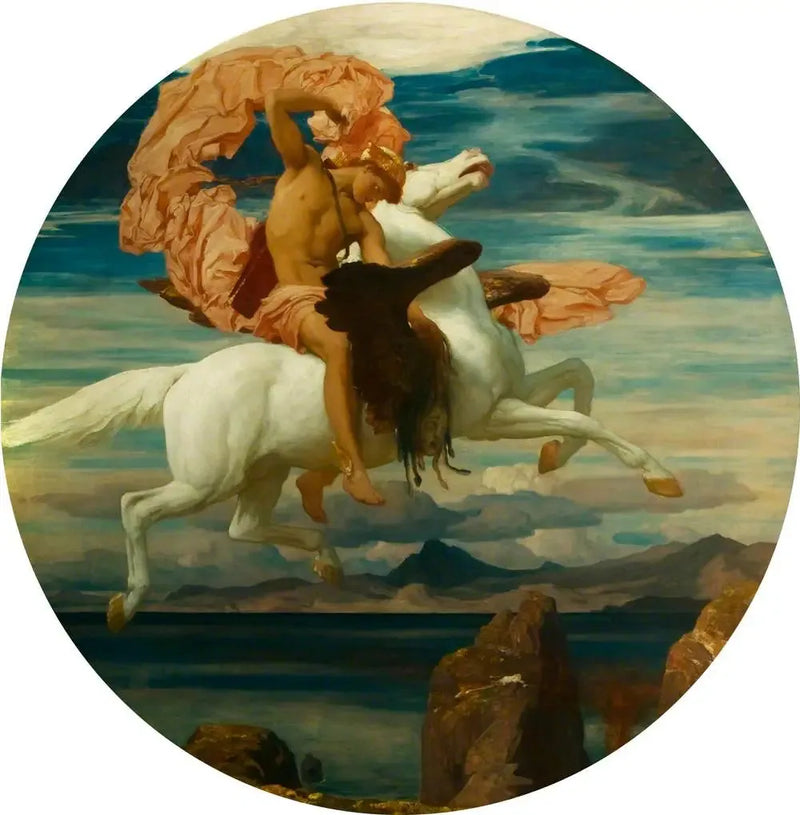 Persée, op Pegasus, die zich haast om Andromeda te redden - Frederic Leighton

Source:
Persée, sur Pégase, se précipitant au secours d'Andromède - Frederic Leighton