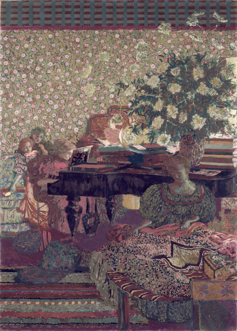 Personages in een interieur. De muziek - Édouard Vuillard