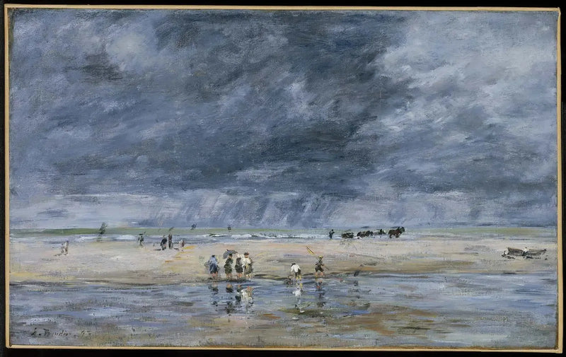 Personages op het strand - Eugène Boudin