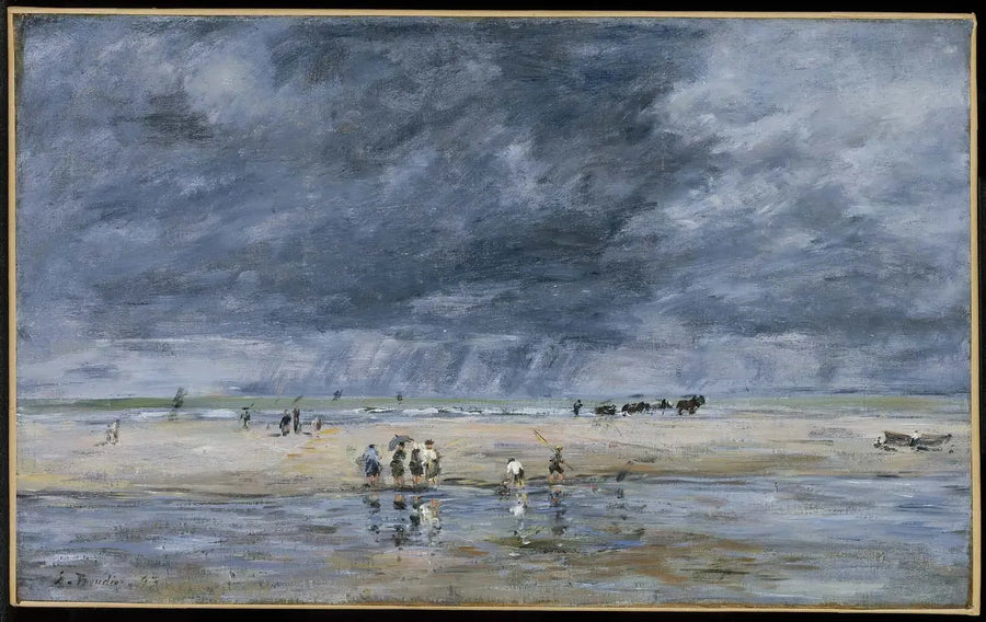 Personages op het strand - Eugène Boudin